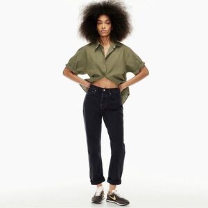 Aritzia Denim Forum The Boyfriend High Rise Loose Rigid Denim Slouch Jean 24